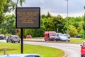 Digital road traffic information display message british grand prix silverstone on road in england uk Royalty Free Stock Photo