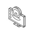 digital robot isometric icon vector illustration