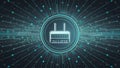 Digital Router Hub: The Core of Network Communications. Concept Computer Networks, Data Royalty Free Stock Photo