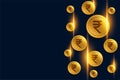 digital rupee inr indian currency golden coin background