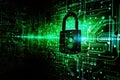 Digital safety network data cyber hacker password code system safe secure protect attack Royalty Free Stock Photo