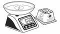Digital Scale and Weights, Accurate Measurement and Testing, vector design Generative AI Royalty Free Stock Photo