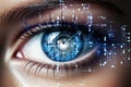 Digital scan computer interface technology futuristic access biometric future secure vision eye Royalty Free Stock Photo