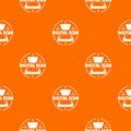 Digital scan pattern vector orange