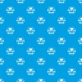 Digital scan pattern vector seamless blue