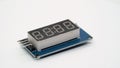 Digital screen display electronic component. Small single board computer device. Royalty Free Stock Photo