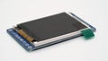Digital screen display electronic component. Small single board computer device. Royalty Free Stock Photo