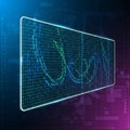 A digital screen displaying a binary code sequence with numbers Royalty Free Stock Photo