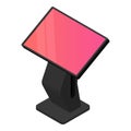 Digital screen kiosk icon, isometric style Royalty Free Stock Photo