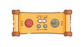 Digital Scroll Interface: Blending Ancient Modern Data, vector design Generative AI Royalty Free Stock Photo