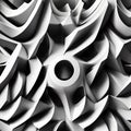 A digital sculpture of interconnected shapes and forms, shifting and changing in a mesmerizing and hypnotic pattern3