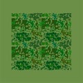 Digital seamless background, green khaki military camouflage for soldier fabric textile print Royalty Free Stock Photo