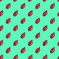 Digital seamless pattern with tropical fruit background. Repeating elements