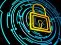 Digital security concept 3D GENERATED IMAGE Royalty Free Stock Photo