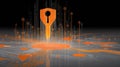 Digital Shield and Keyhole Cybersecurity, Data Protection, Network Security, Technology Concepts Royalty Free Stock Photo