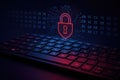Digital security cyber protection online privacy data encryption Royalty Free Stock Photo