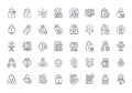 Digital security and data privacy line icons Keywords: digital security, data privacy, protection, cybersecurity, lock, shield, Royalty Free Stock Photo