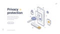 Digital security features with a smartphone, key, and various locks depicting user authentication