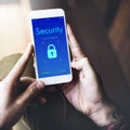 Digital Security Lockscreen Concept Royalty Free Stock Photo