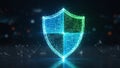 Digital Security Shield Cyber Protection Data Privacy and Network Defense Concept Royalty Free Stock Photo