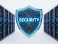 Digital security shield protecting data Royalty Free Stock Photo