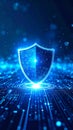 Digital Security Shield Protecting Data Network Futuristic Concept Royalty Free Stock Photo