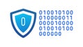 Digital security shield with zero, data privacy, online protection, vector design Generative AI Royalty Free Stock Photo