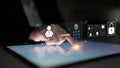 Digital Security System for User Authentication and Access Motif Royalty Free Stock Photo