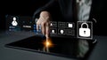 Digital Security System for User Authentication and Access Motif Royalty Free Stock Photo