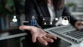 Digital Security System for User Authentication and Access Motif Royalty Free Stock Photo