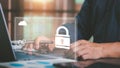 digital security unlock or encryption concept,secure login authorization,internet security,protection against cyber threats,Secure