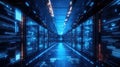 Digital server room connecting modern data technology network Royalty Free Stock Photo