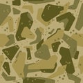 Digital shapes patterns with swamp green tones with random dots