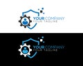 Digital Shield Cyber Security Logo Royalty Free Stock Photo