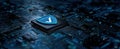 The digital shield protecting advanced microchip circuitry in a dark environment..AI generated image Royalty Free Stock Photo