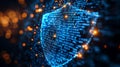 Digital Shield Protecting Data, Cybersecurity, Network