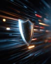 Digital shield protecting network data security cybersecurity Royalty Free Stock Photo