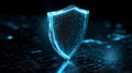 Digital Shield: Secure Network Protection with Advanced Technology Safeguards Royalty Free Stock Photo