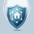 Digital Shield for Smart Home Safety Royalty Free Stock Photo