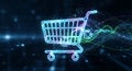 Digital Shopping Cart E-commerce Technology Royalty Free Stock Photo
