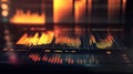 Digital Audio Workstation Interface with Vibrant Orange Soundwave Visualization and Timecode Display Royalty Free Stock Photo