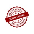 Digital signage stamp illustration Royalty Free Stock Photo