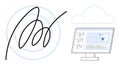 Digital Signature and Cloud-Based Document Management with Analytics Interface Royalty Free Stock Photo
