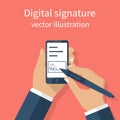 Digital signature on smartphone