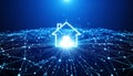 Digital Smart Home on a Connected Network Royalty Free Stock Photo