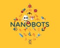 Digital smart medical nano robots concept objects