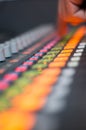Digital sound desk colors Royalty Free Stock Photo