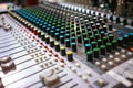 Digital sound station control panel. Equalizer, mixer and professional equipment Royalty Free Stock Photo
