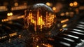 Digital sound visualization studio 3d render ambient close-up innovative design