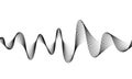 Digital sound wave vector banner background. Audio music soundwave. Voice frequency form illustration. Vibration beats